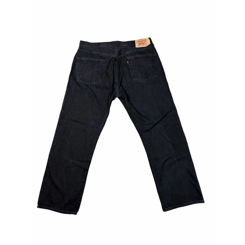 Levis 501 Jeans Men * 40x32 Black Button Fly Straight Leg Dark Wash Levi’s Quali